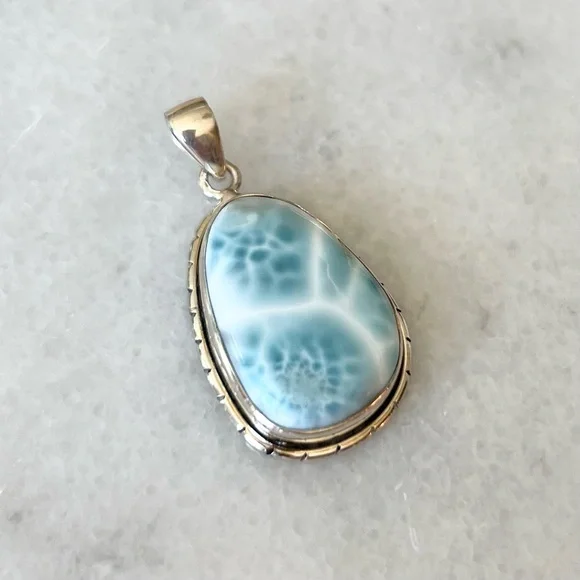 Sterling Silver Larimar Pendant - Picture 3 of 5